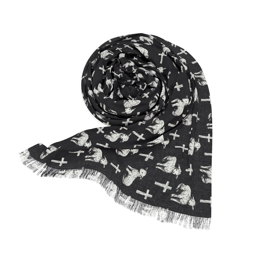 Little lambs and crosses Light Scarf