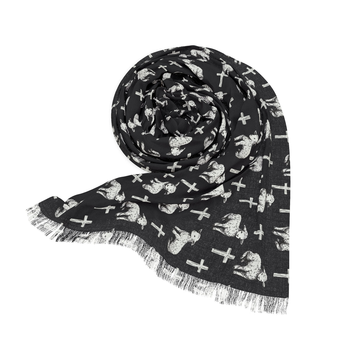 Little lambs and crosses Light Scarf
